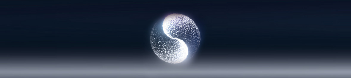 黑色梦幻水球太极背景banner