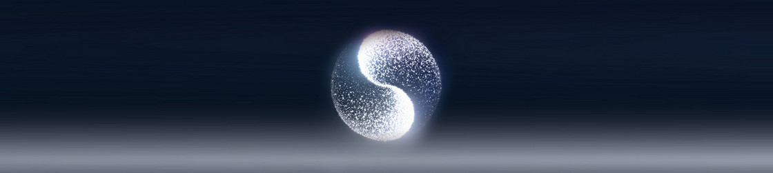 黑色梦幻水球太极背景banner