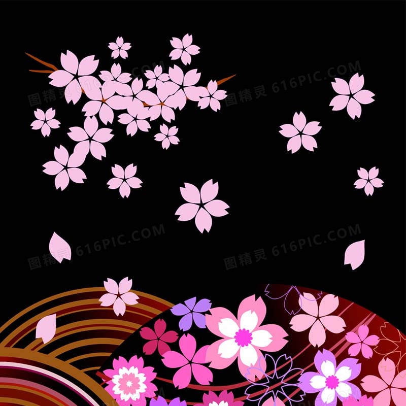 日式樱花背景图