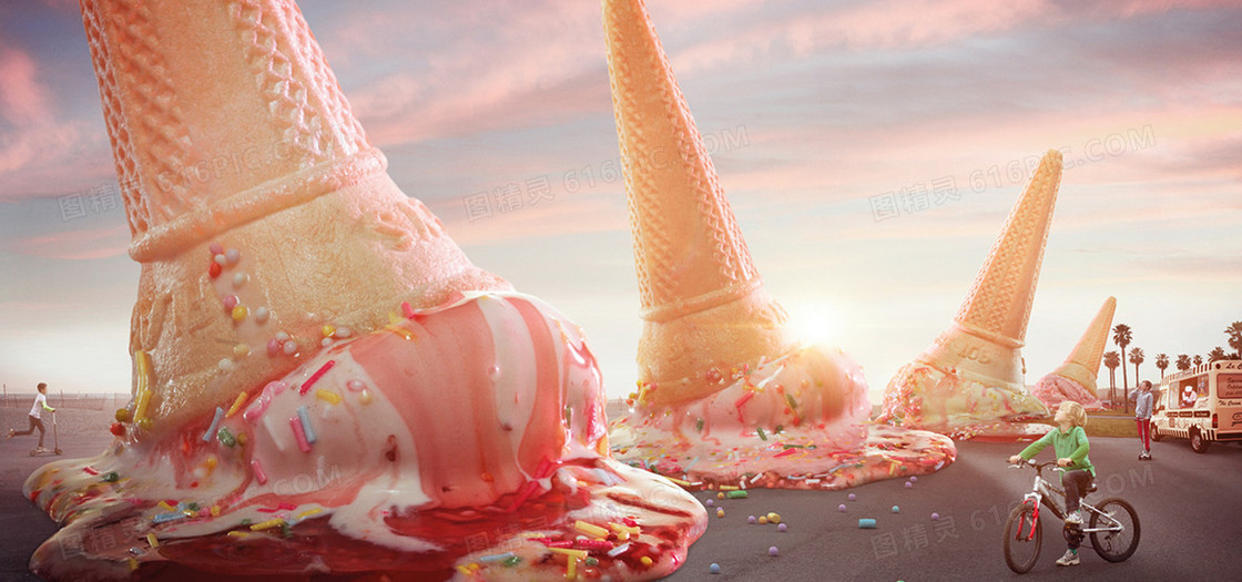 冰淇淋背景图