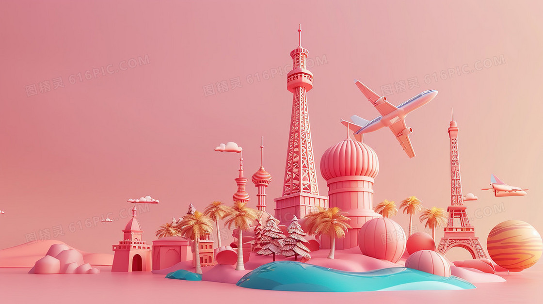 3D立体地球简约背景