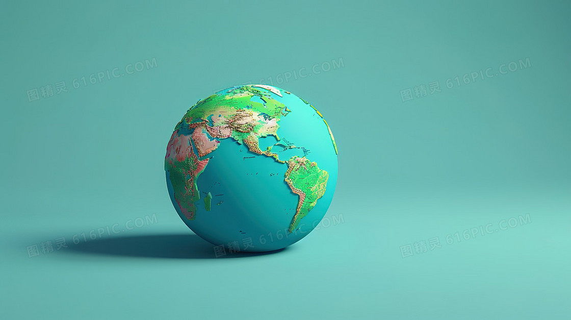 3D立体地球简约背景