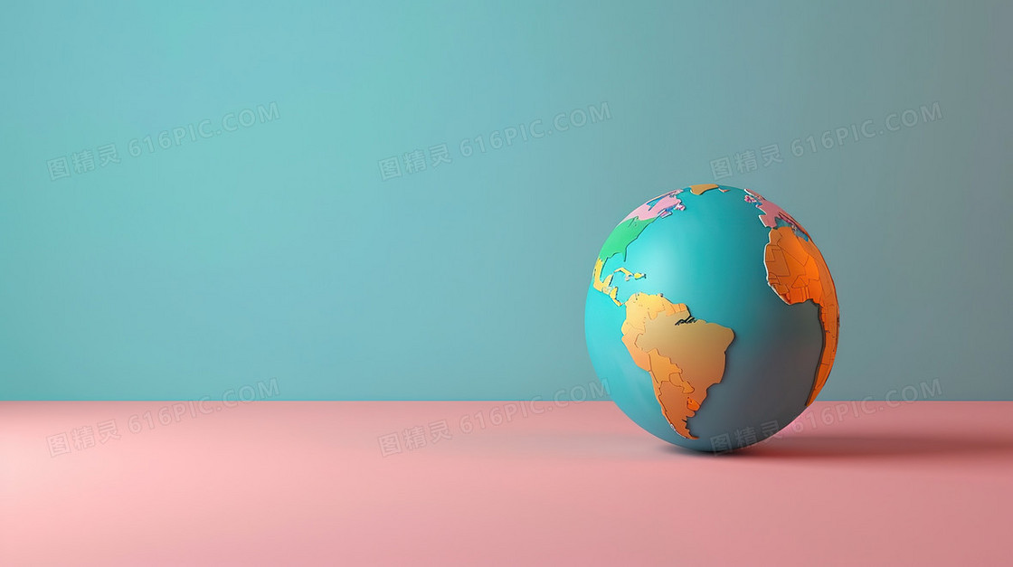 3D立体地球简约背景