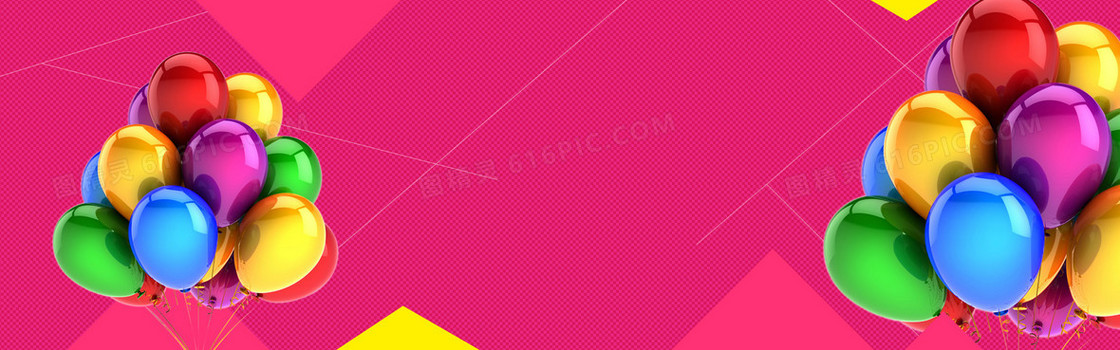 气球彩色女包女鞋海报几何线条背景banner
