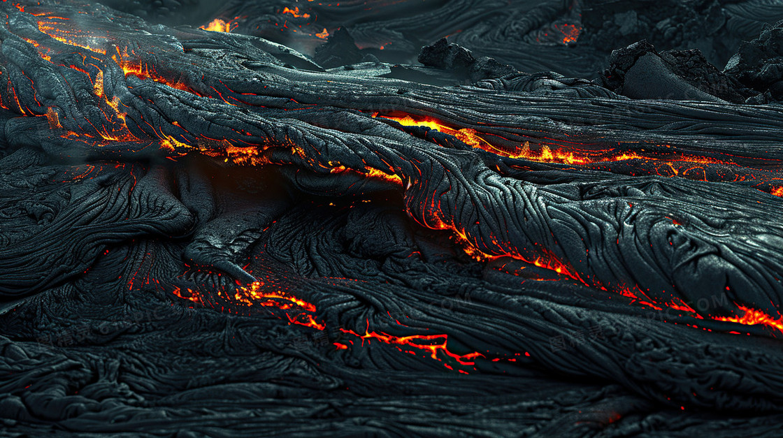 黑色火山岩石背景