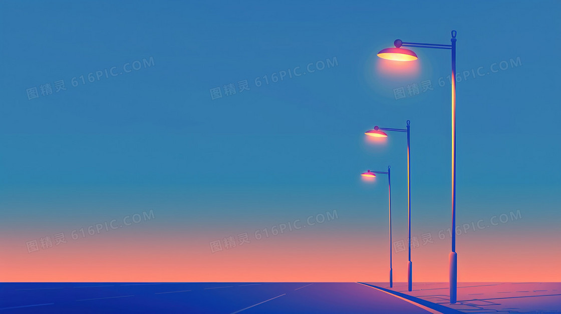 简约路灯照明背景