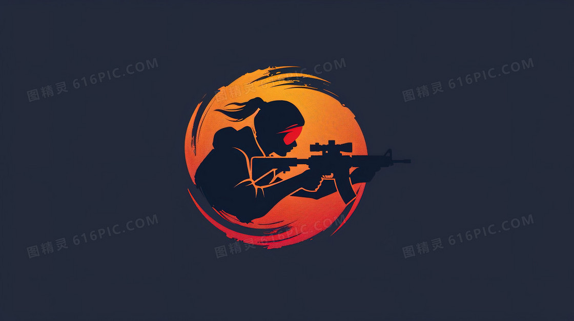 简约射击运动背景