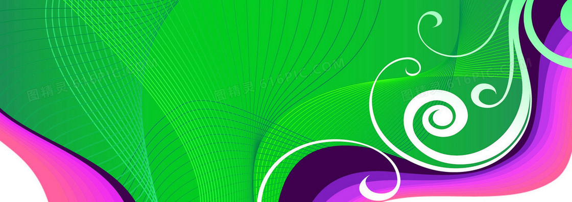 矢量花纹五彩炫酷banner