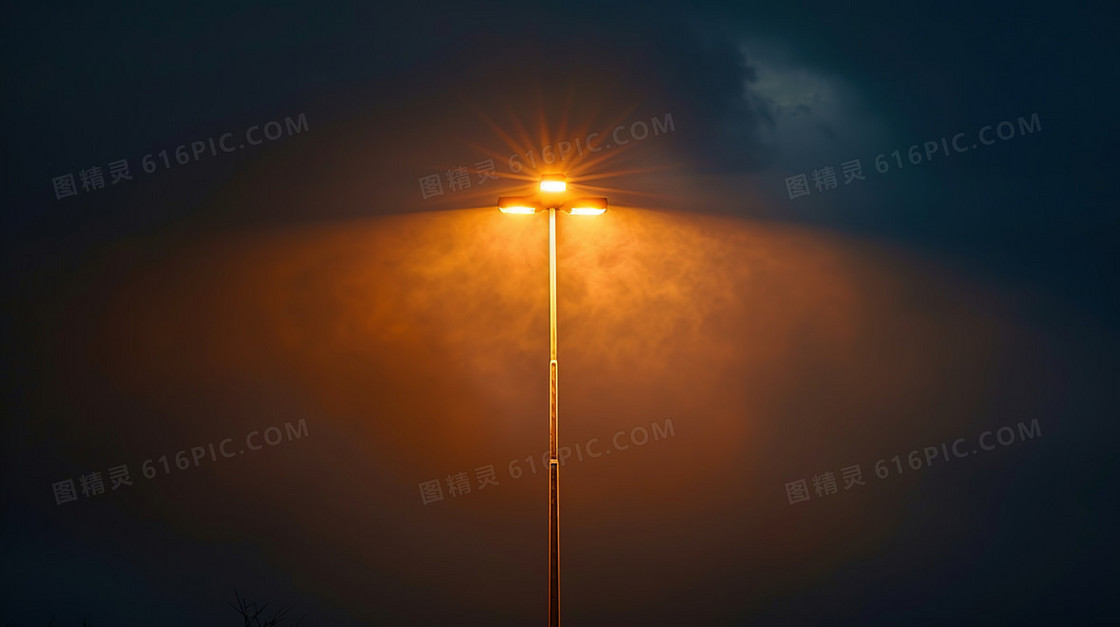 简约路灯灯光光束背景