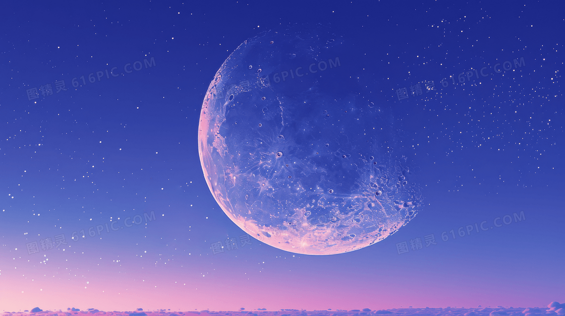 梦幻唯美浪漫月亮背景