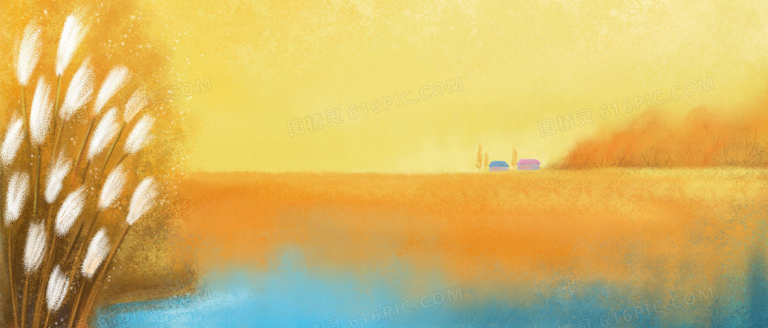 秋天背景唯美banner壁纸