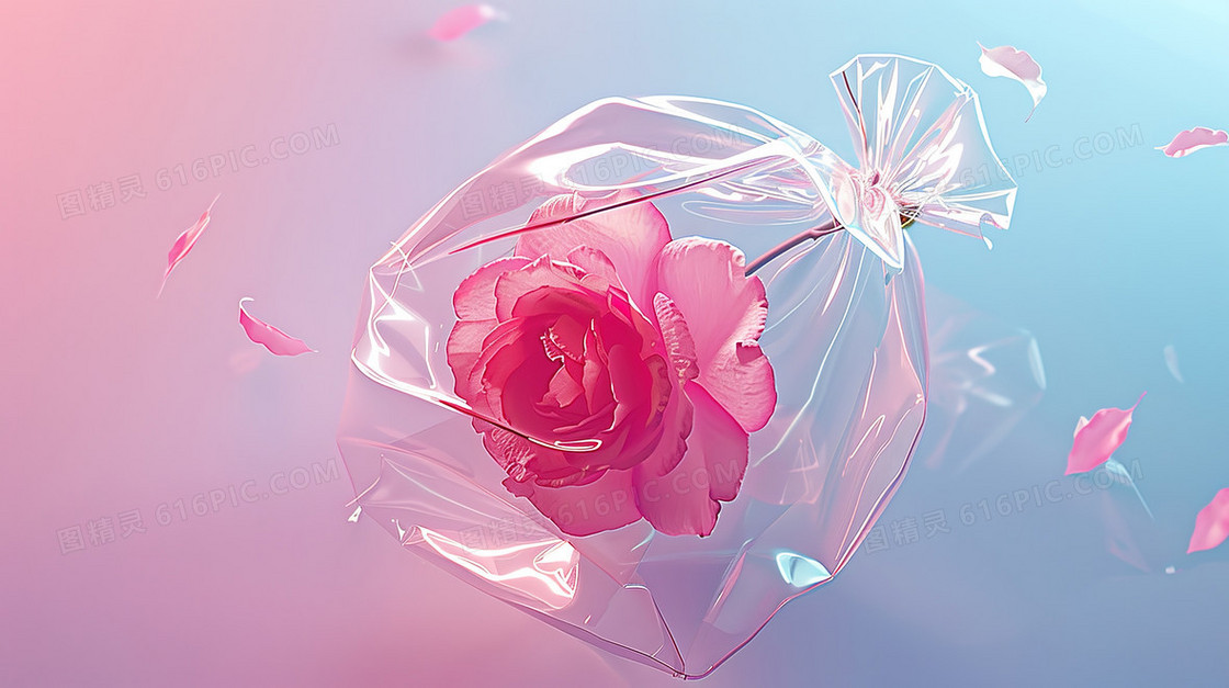 唯美系类袋中花背景