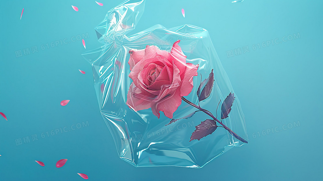 唯美系类袋中花背景