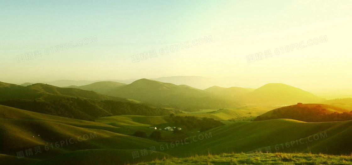 乡村山坡背景