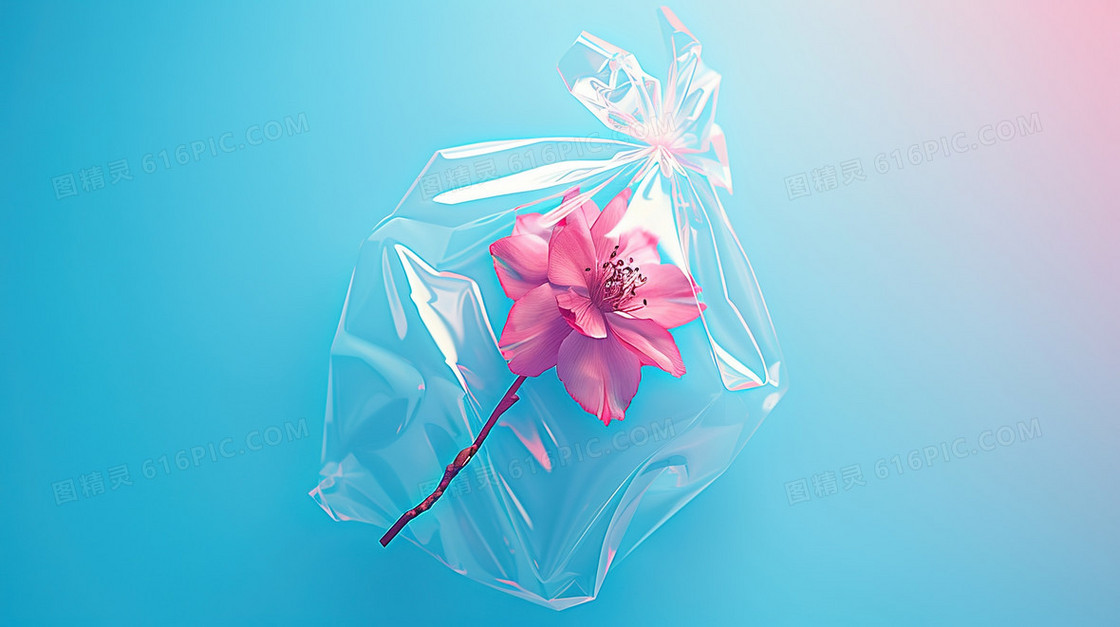 唯美系类袋中花背景