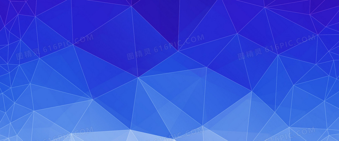 蓝色几何体模糊背景