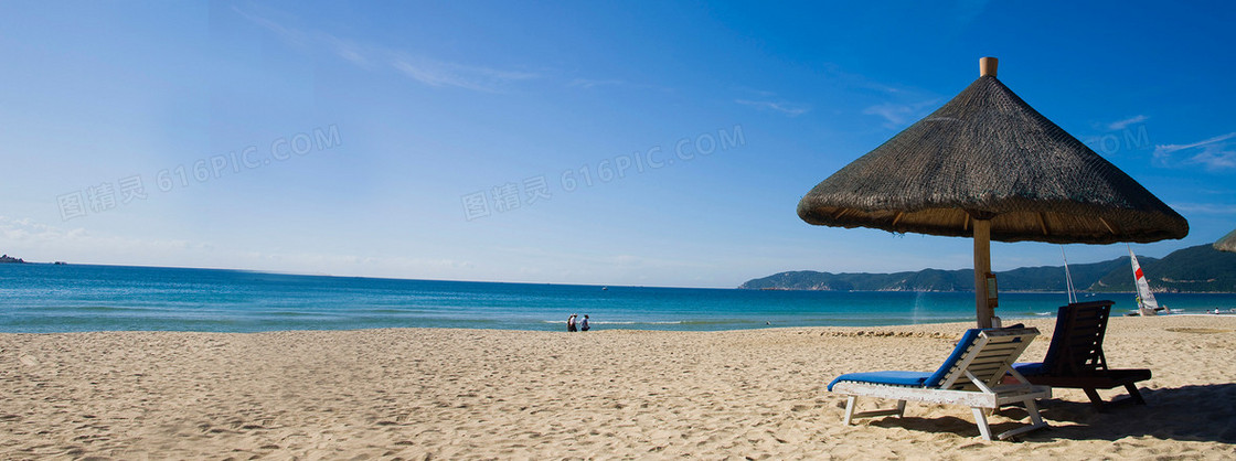 国外旅游海景背景banner