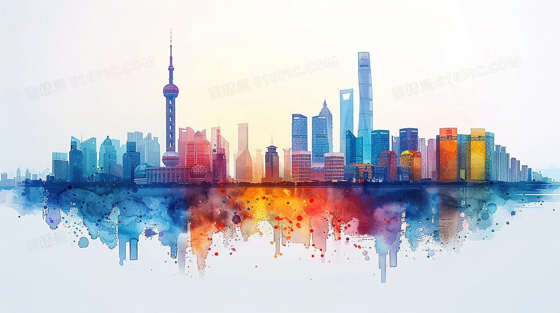 上海城市涂鸦背景