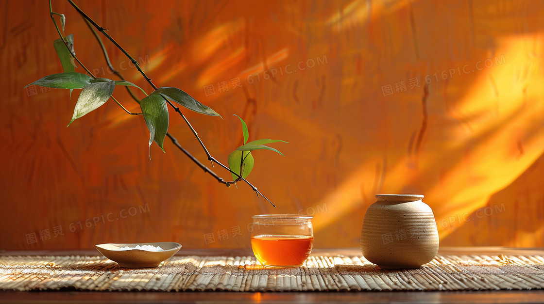 中国风白酒传统酒简约背景
