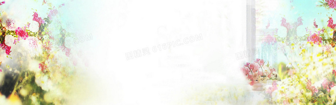 小清新花朵背景