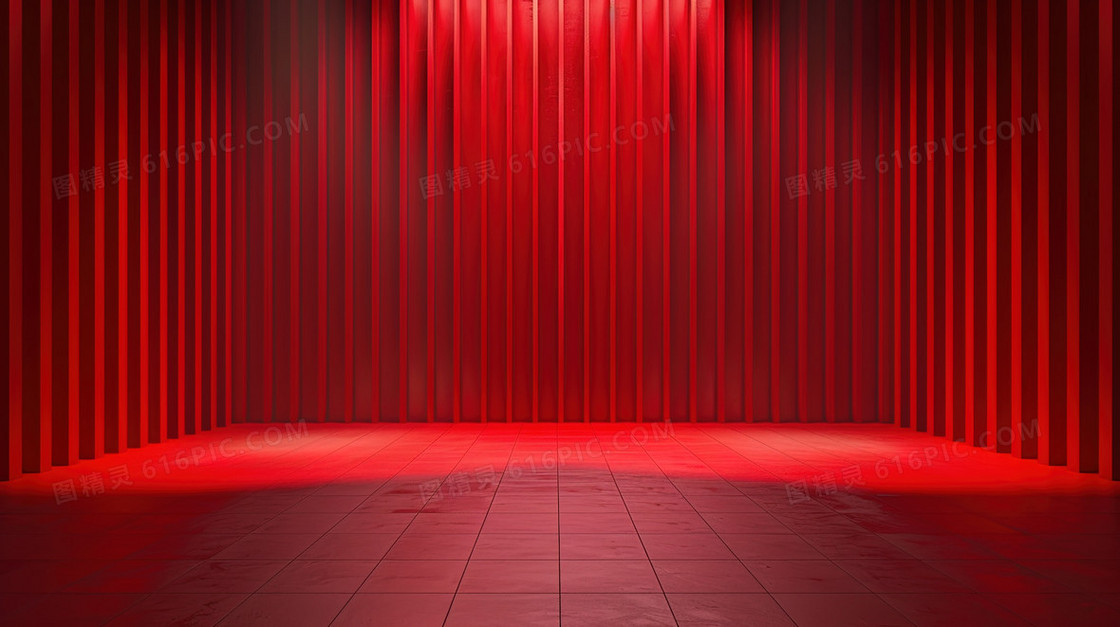 简约红色舞台背景