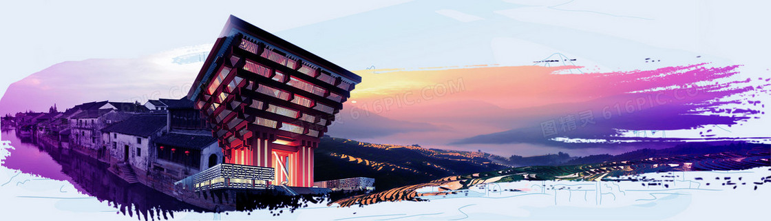 韩国江南旅游banner背景