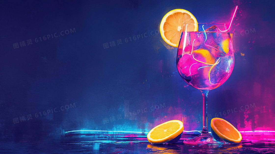 色彩缤纷鸡尾酒背景