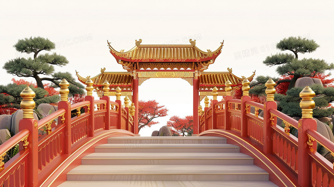 金门红桥古风背景