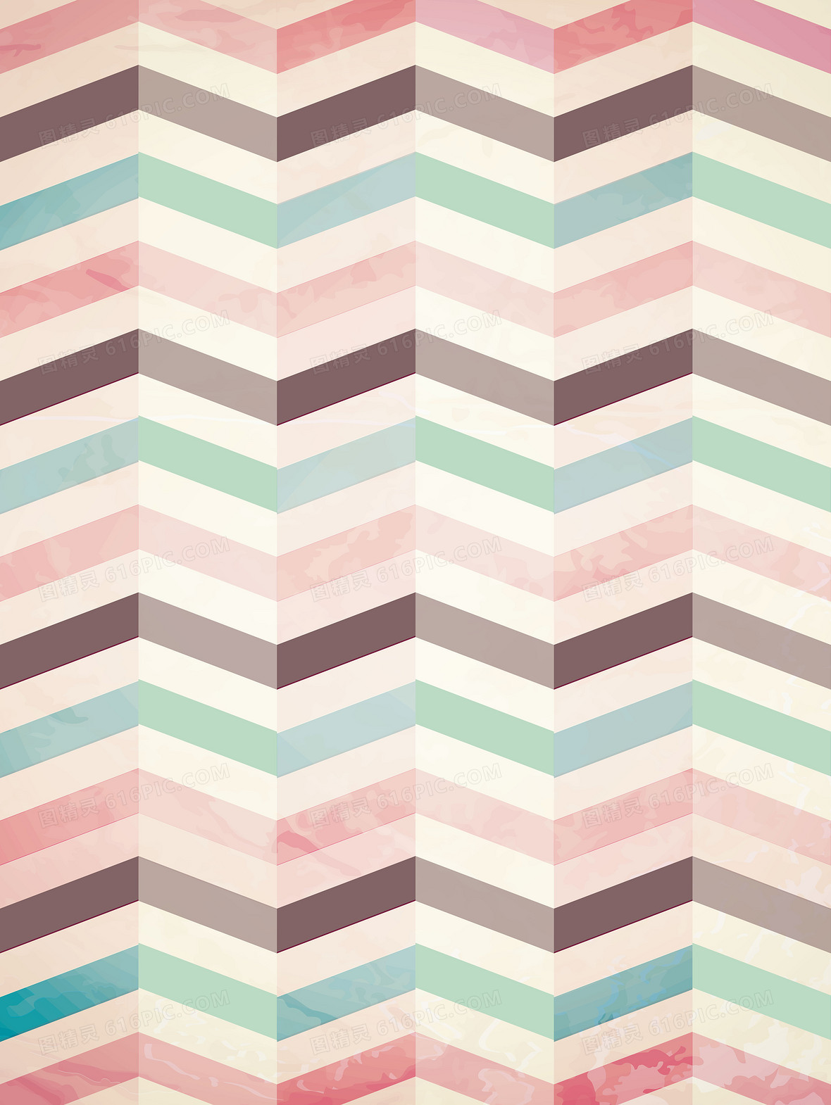 矢量条纹折线复古背景