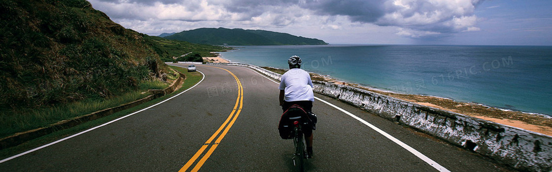 户外公路骑行背景