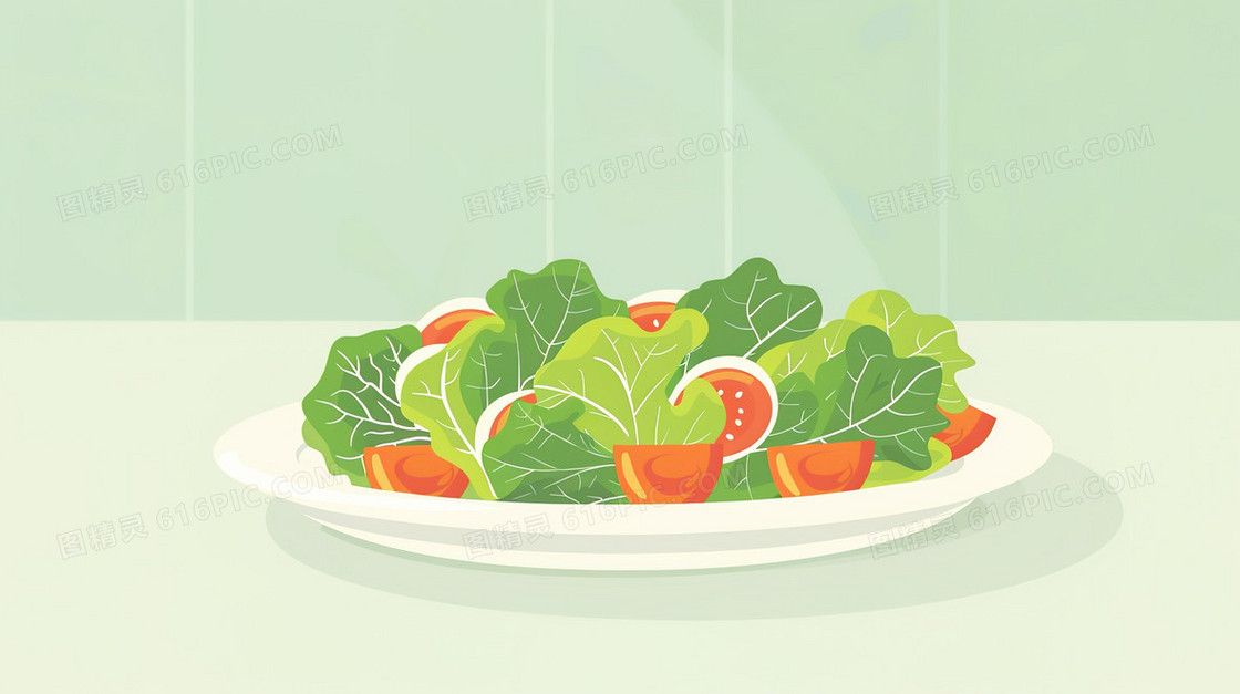 绿色蔬菜拼盘美食背景