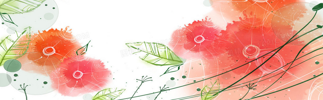 创意 清新 女装 花朵 背景图
