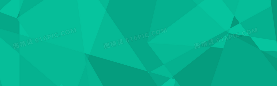 绿色扁平几何banner