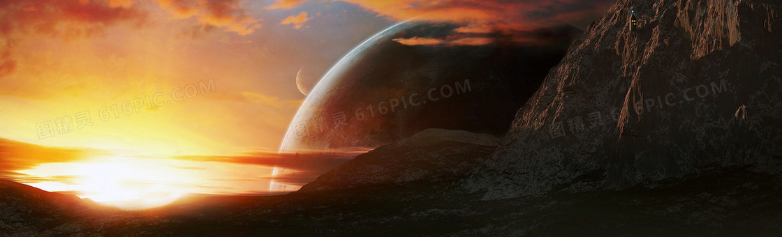 星球科幻大气设计banner背景