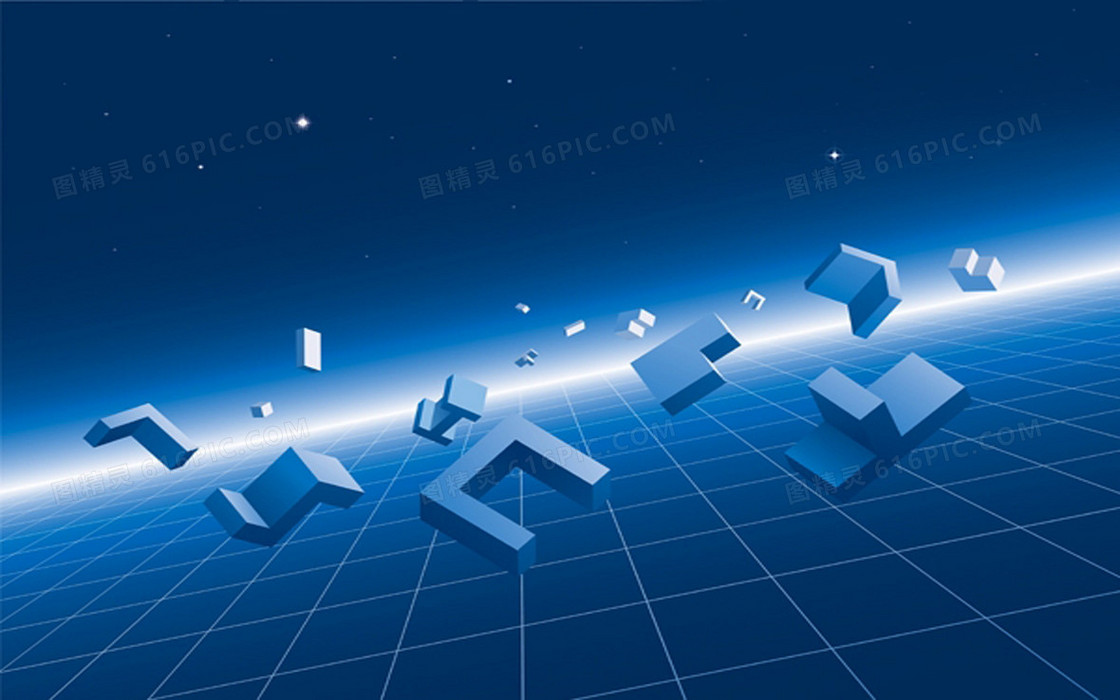 立体空间背景矢量图