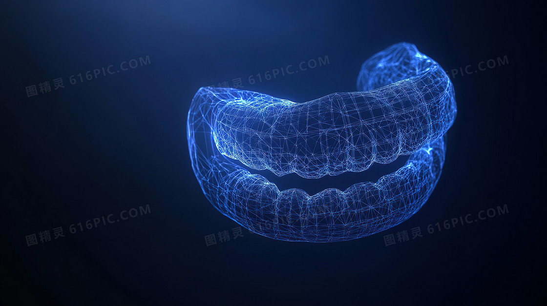数字艺术护齿器背景