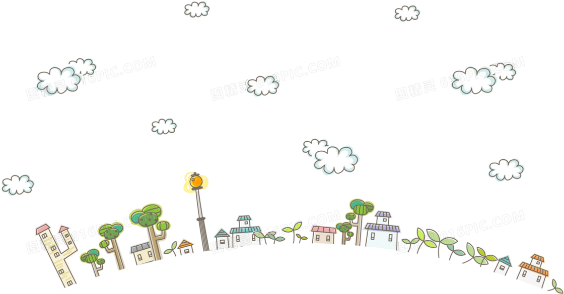 手绘城市背景