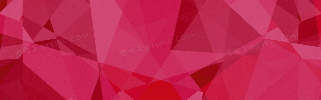 红色几何banner