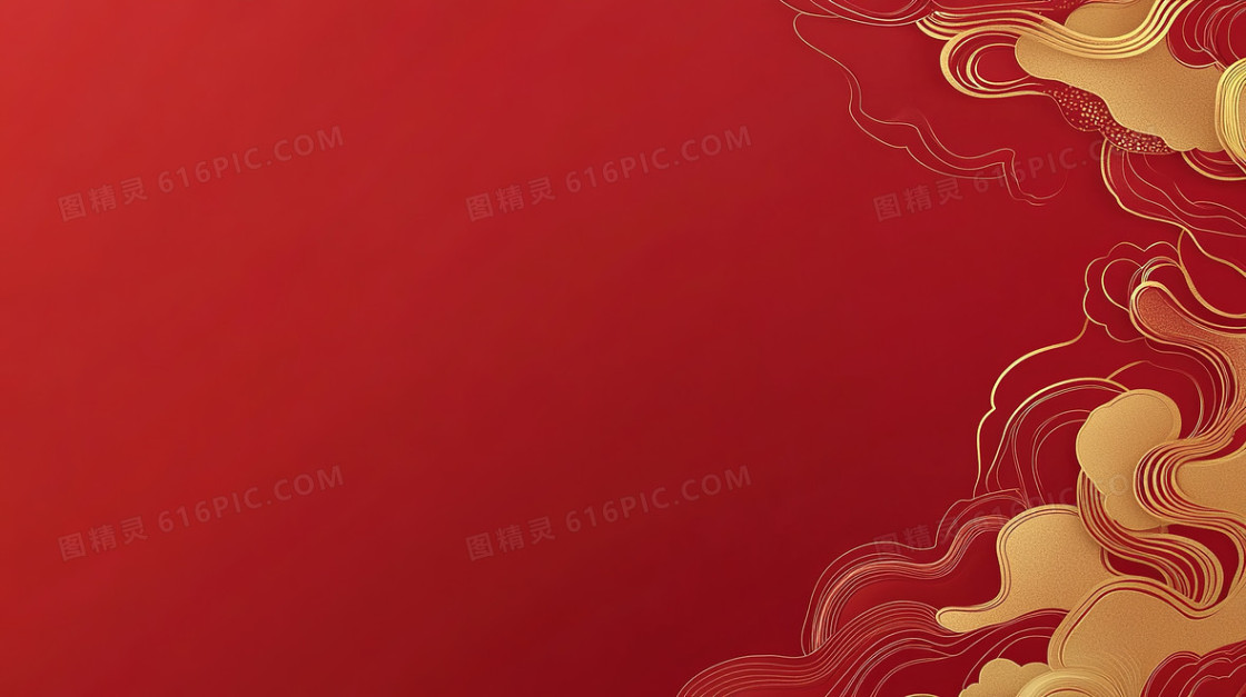 金色祥云图案背景
