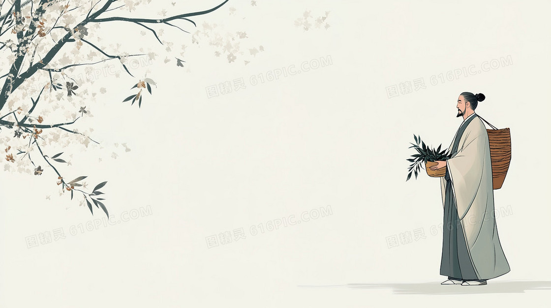 简约古人治病背景