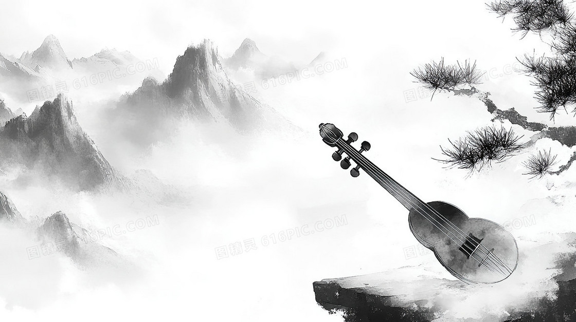 中国风水墨简约背景