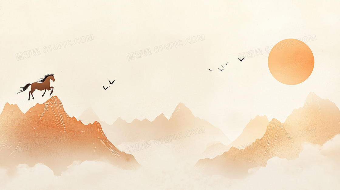 招聘千里马简洁创意背景