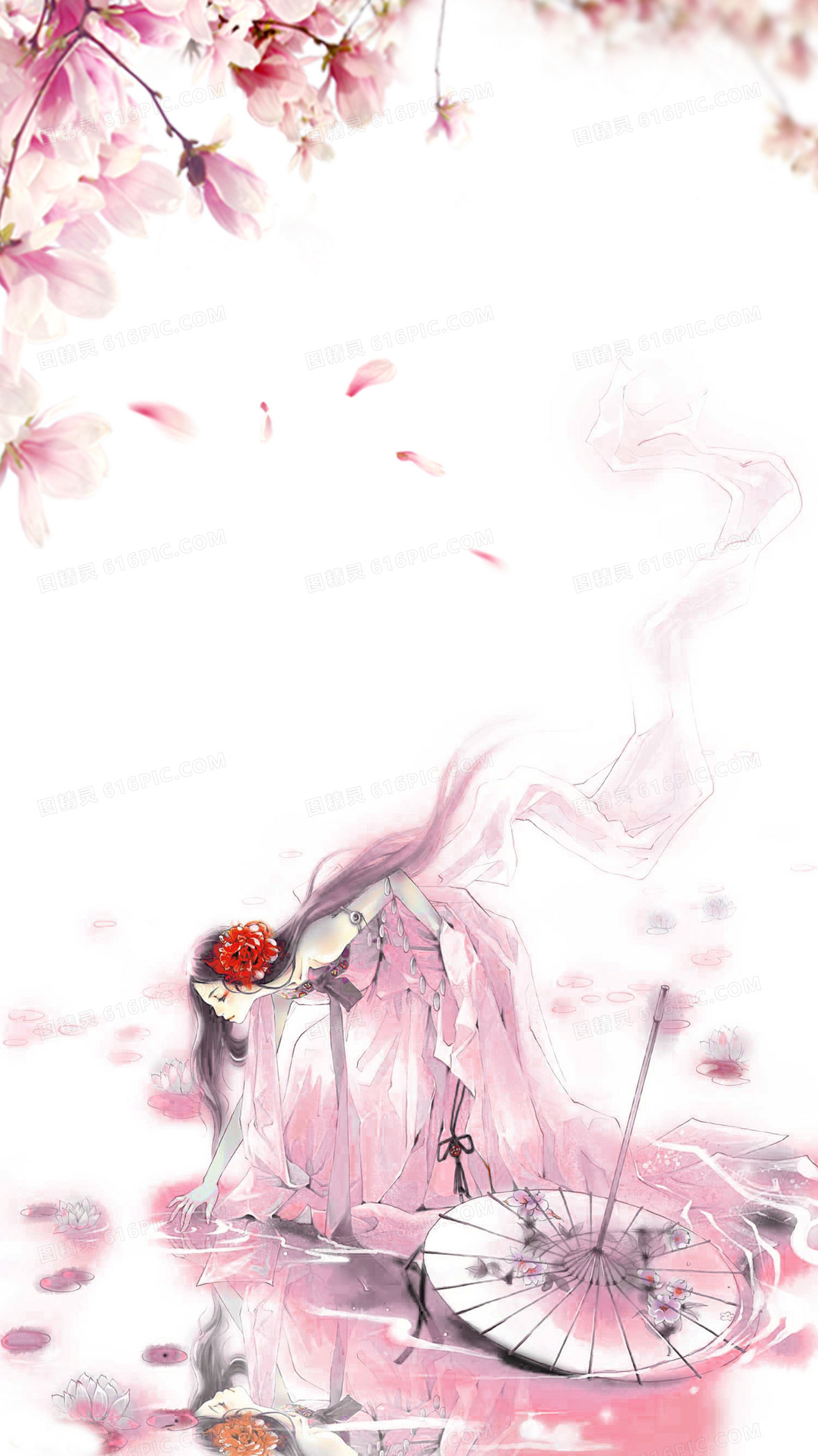 三生三世十里桃花梦幻浪漫唯美背景素材