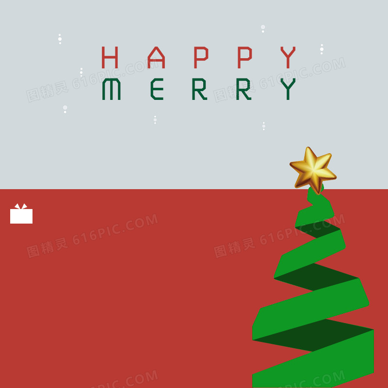 圣诞节红色灰色圣诞树背景