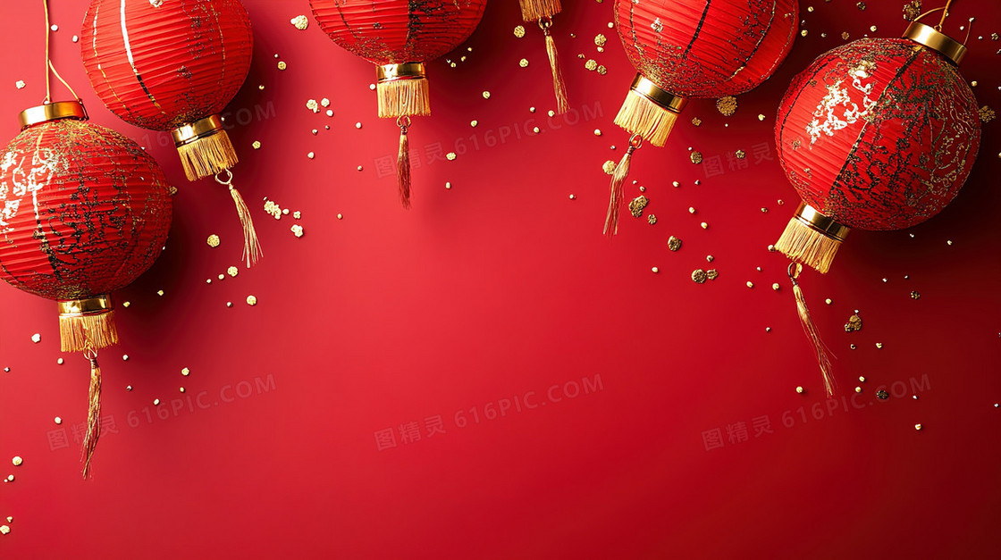 简约中国风灯笼背景