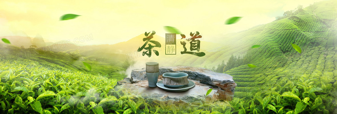 茶叶banner背景图片下载