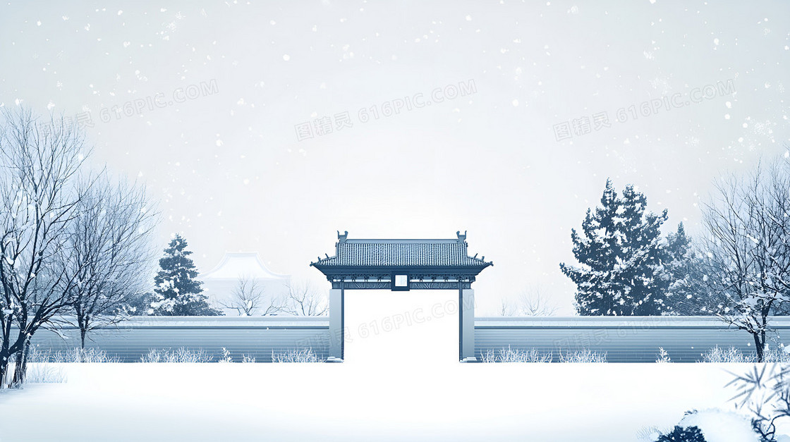 彩色简约冬季墙背景
