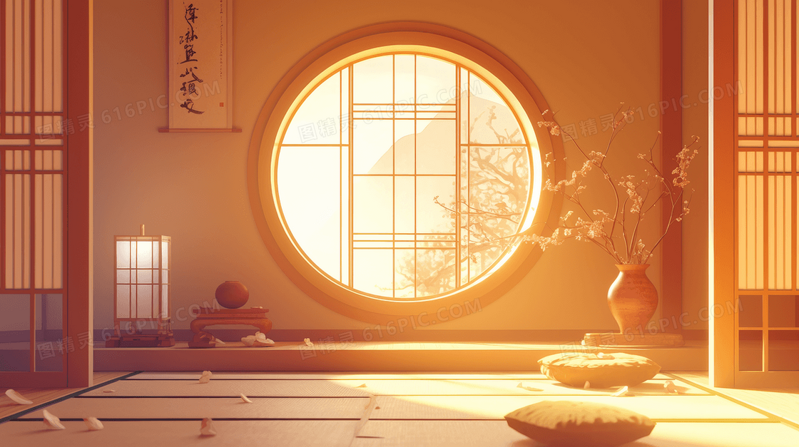 中国风室内场景背景