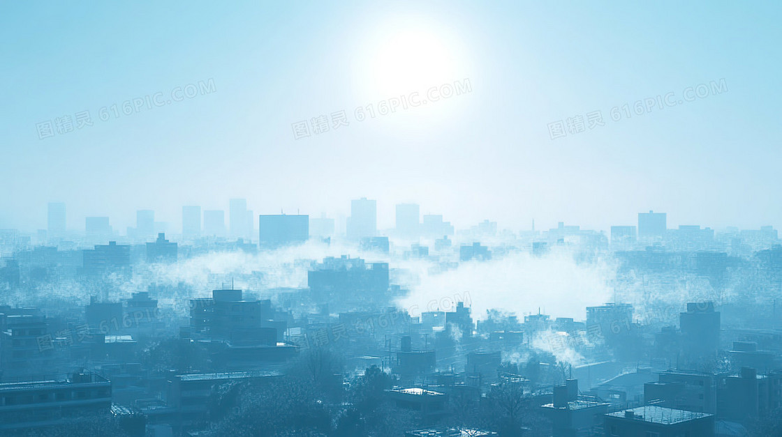 简约城市蓝天背景