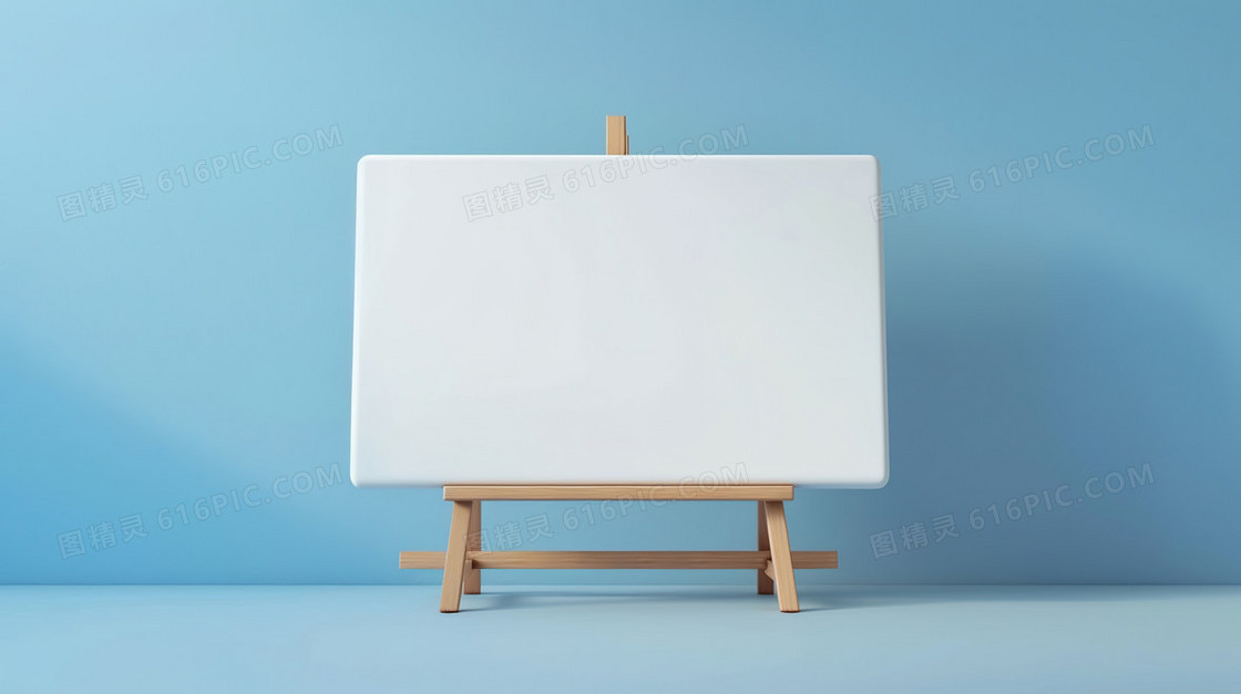 教室里的美术画架套装背景